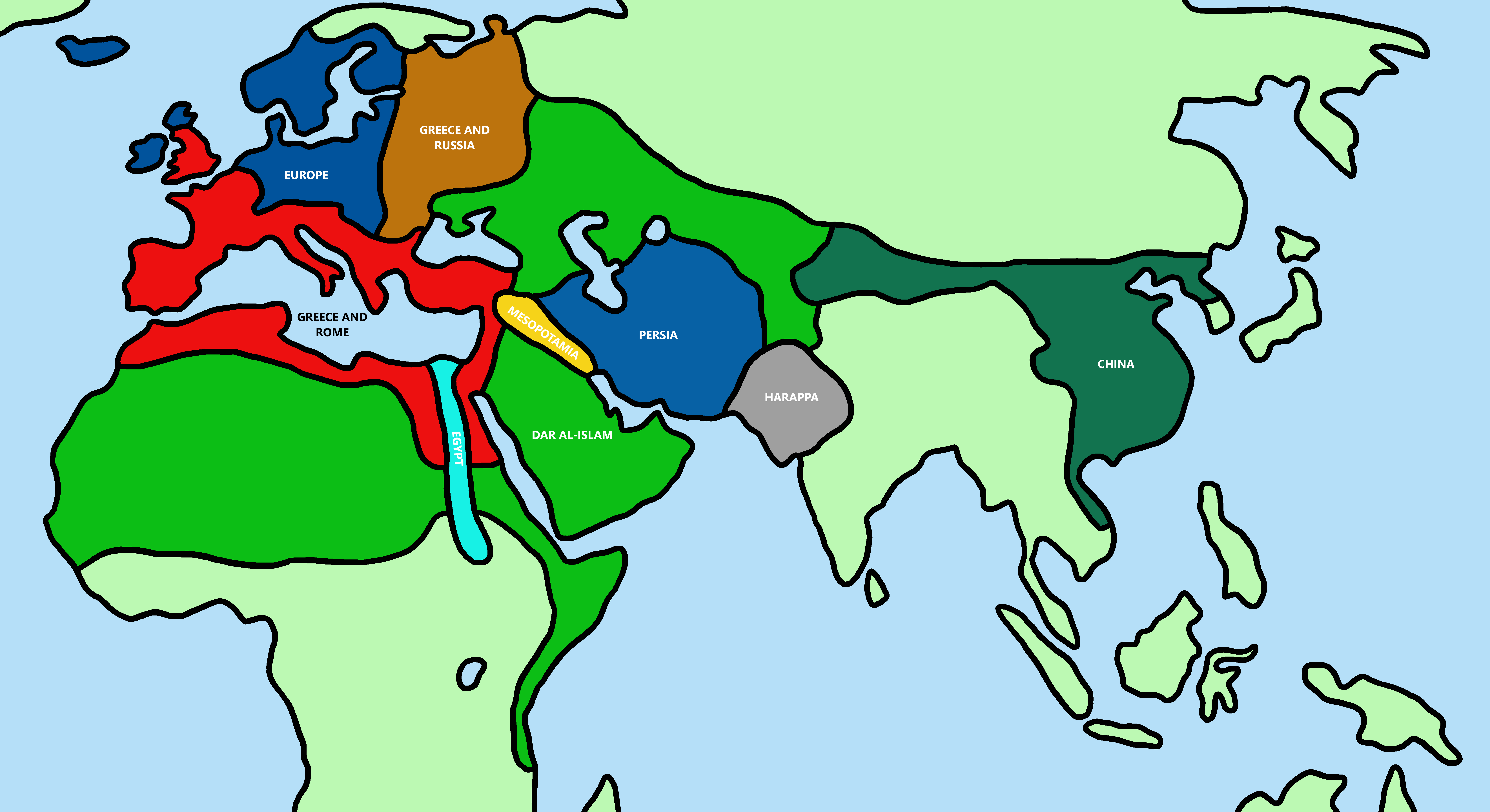 Map of Major Civilisations by DilectunusSapientes on DeviantArt