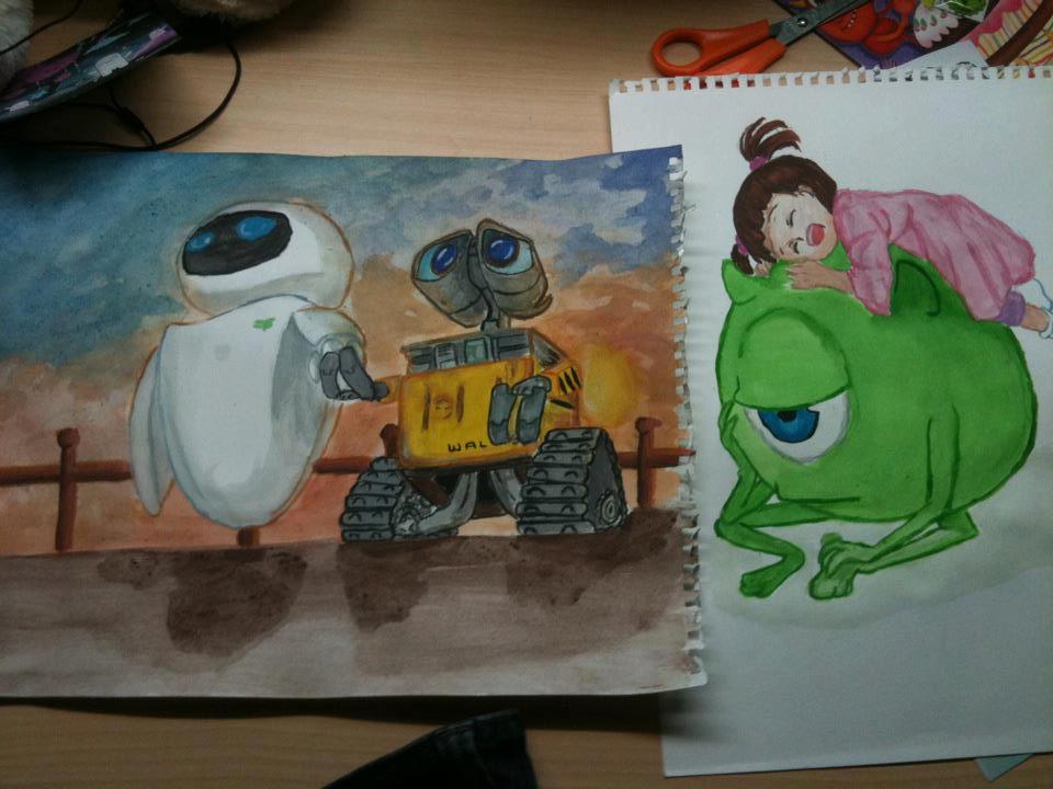 Wall-e and Monster.inc