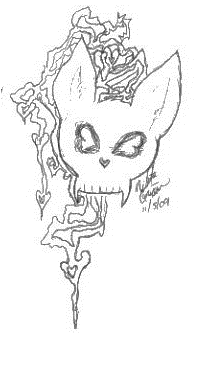 Bunny Skull Tattoo Design