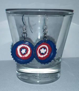 Captain America Earrings MADE TO ORDER