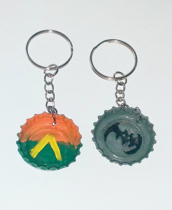 Aquaman and Batman Key Chain