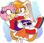 Sonic AU: Cream x Amy by Hazardous-Andy