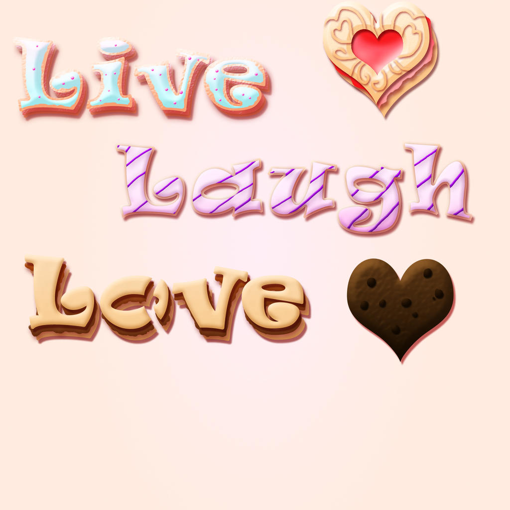 Live Laugh Love Cake Poster