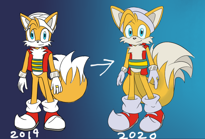 Tail Ref Tails reference sheet redo 2020 progression by DaDjinjaSayn on DeviantArt