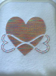 Infinity heart embroidered