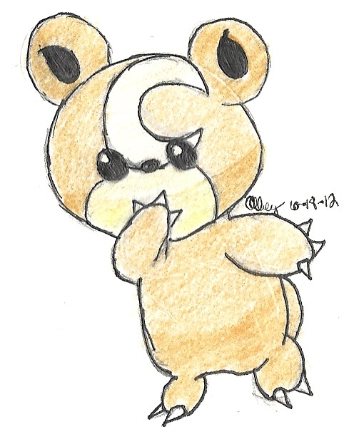 teddiursa drawing (pokemon colored)