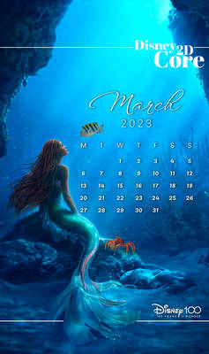 Disneys The Little Mermaid Calendar March 2023