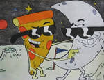 Pizza Steve And Mooon Man by oscarb1