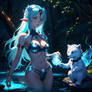 Water Nymph and Bear Cub Spirit