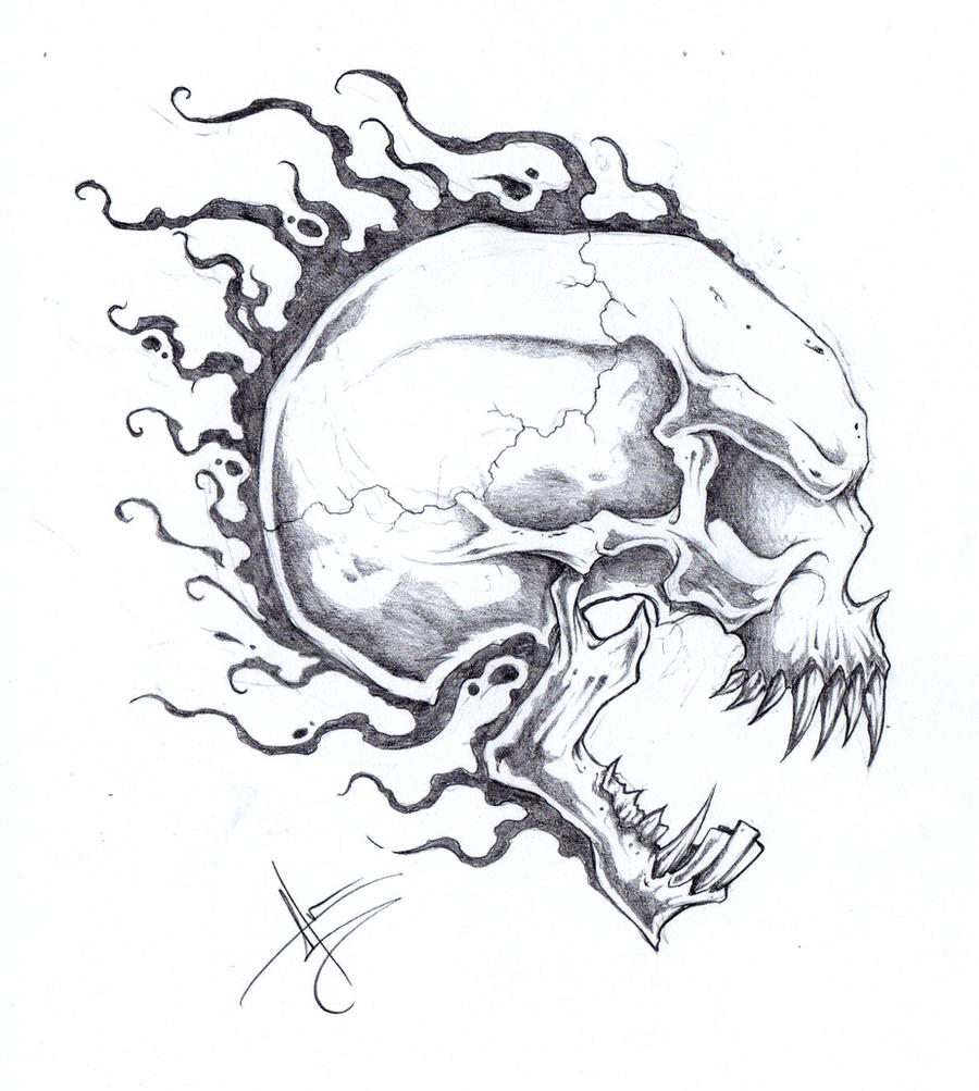 Stereotypical Skull Tattoo by ShawnCoss on DeviantArt