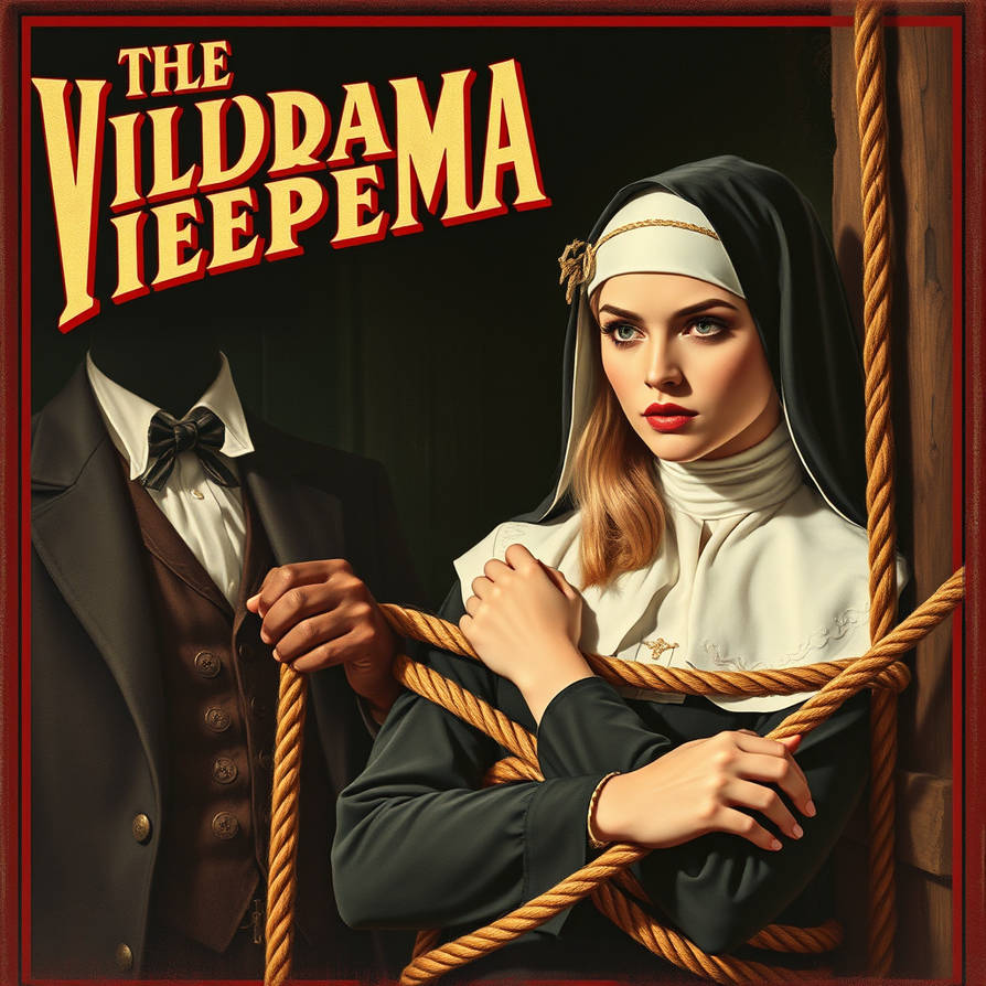 A victorian melodrama poster with a blonde female