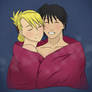 Roy and Riza Winter Snuggles ^^