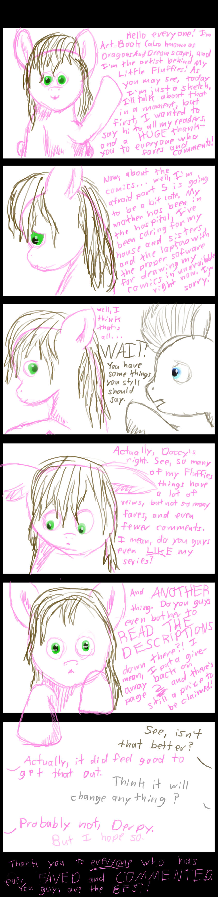 Fluffies 4 and 1/2~Message from the Artist