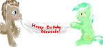 Happy Birthday doodle for Edowaado! by DragonsAndDreamscape