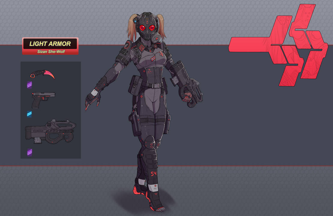 Light armor she wolf by 19MicronHead on DeviantArt