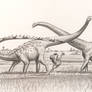 Rio Grande Rivals-Alamosaurus and ornithomimid