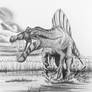 Flats Fishing-Spinosaurus and Mawsonia