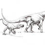 Allosaurus flesh-grazing behavior
