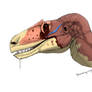 Marshosaurus lineart with shadows and colors