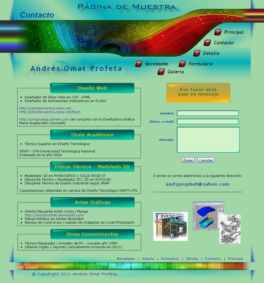 Sitio de muestra CSS - Contacto