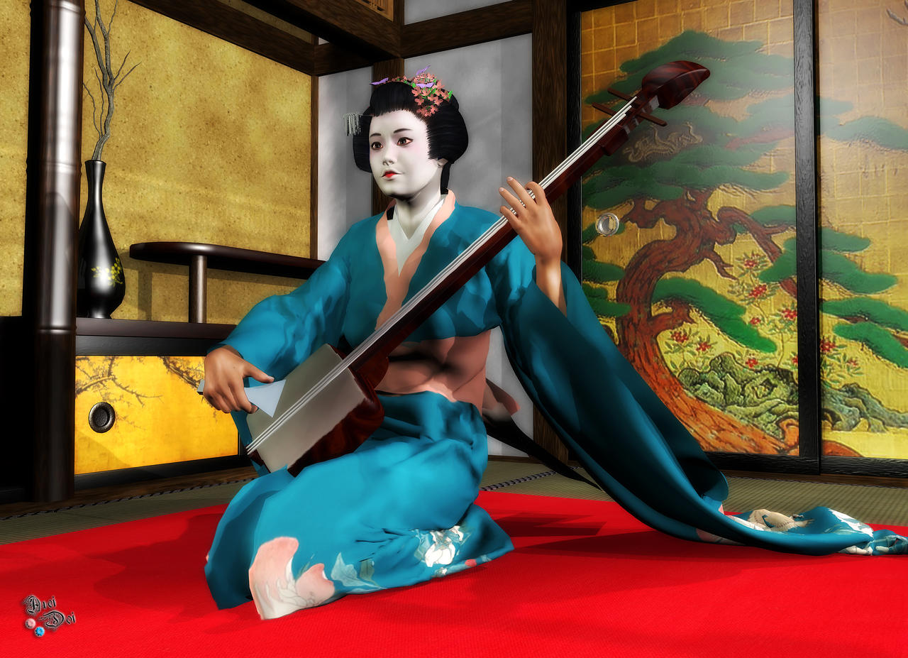 Shamisen Geisha