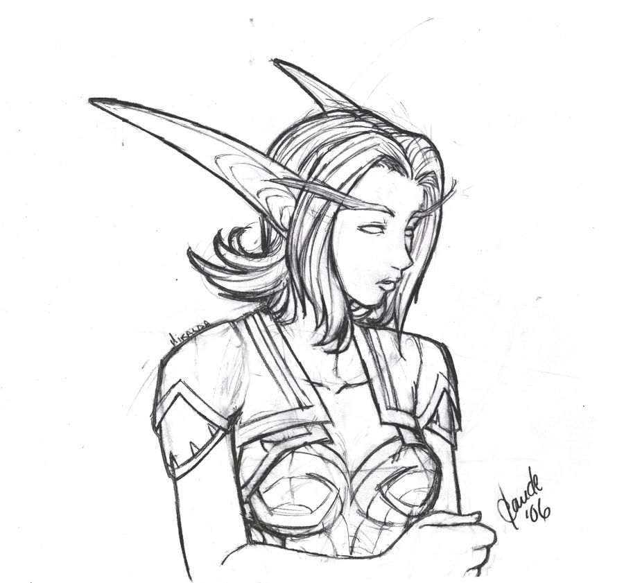 Night-Elf Miralda sketch