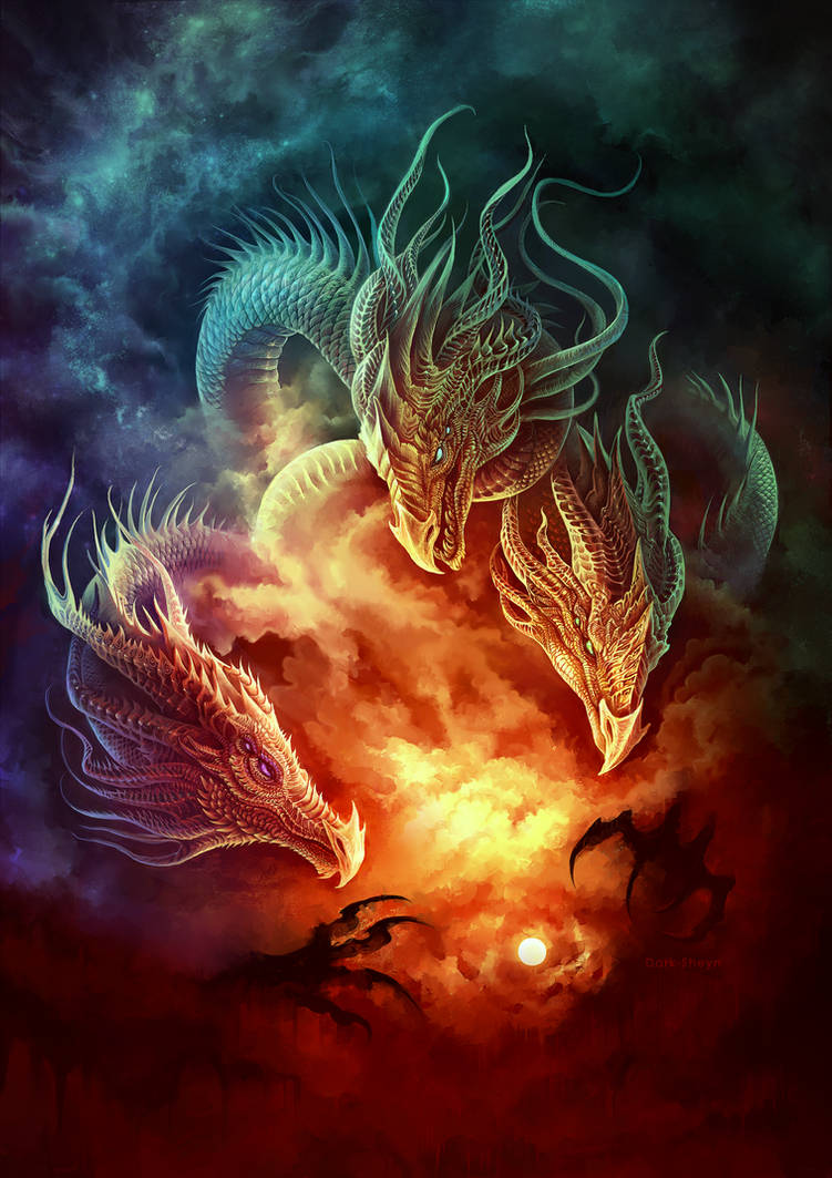 Красивые картинки на телефон дракон. Огненный дракон Гондолина. Тиамат гидра. Красивый дракон.