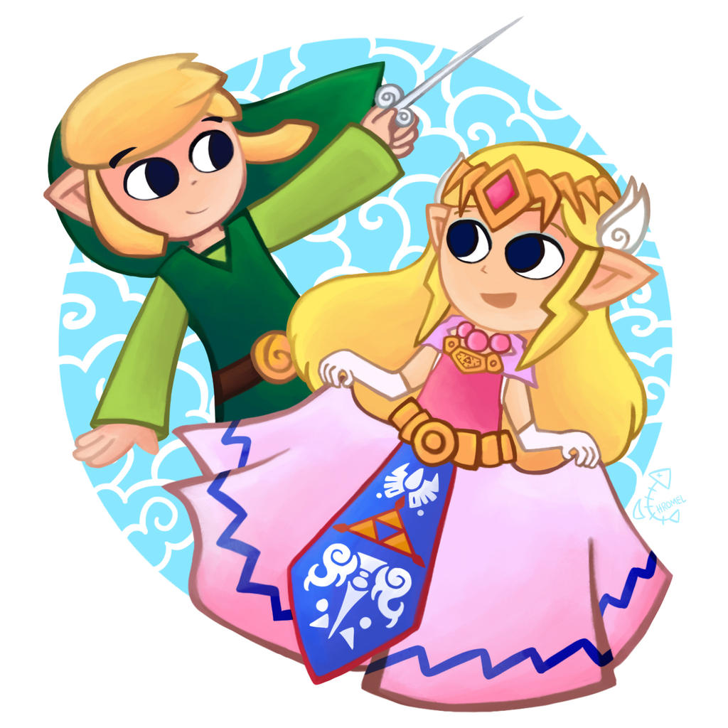 Wind Waker Link and Zelda