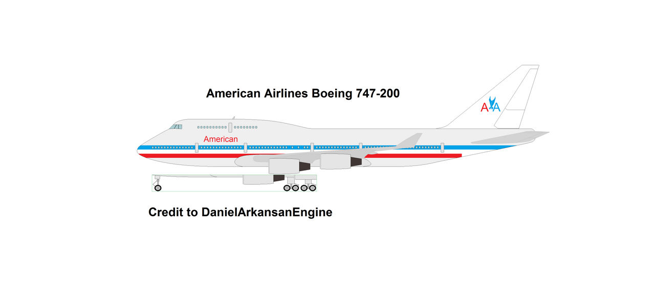 American Airlines Boeing 747-200 by Thundertrain2930 on DeviantArt