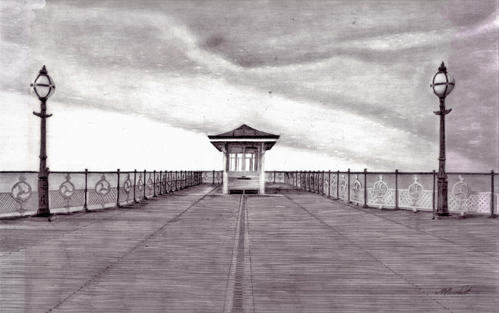 Swanage Pier (pencil) by mchurchill1982