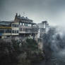 Ponferrada in mist