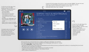 design concept: hardware media tablet UI