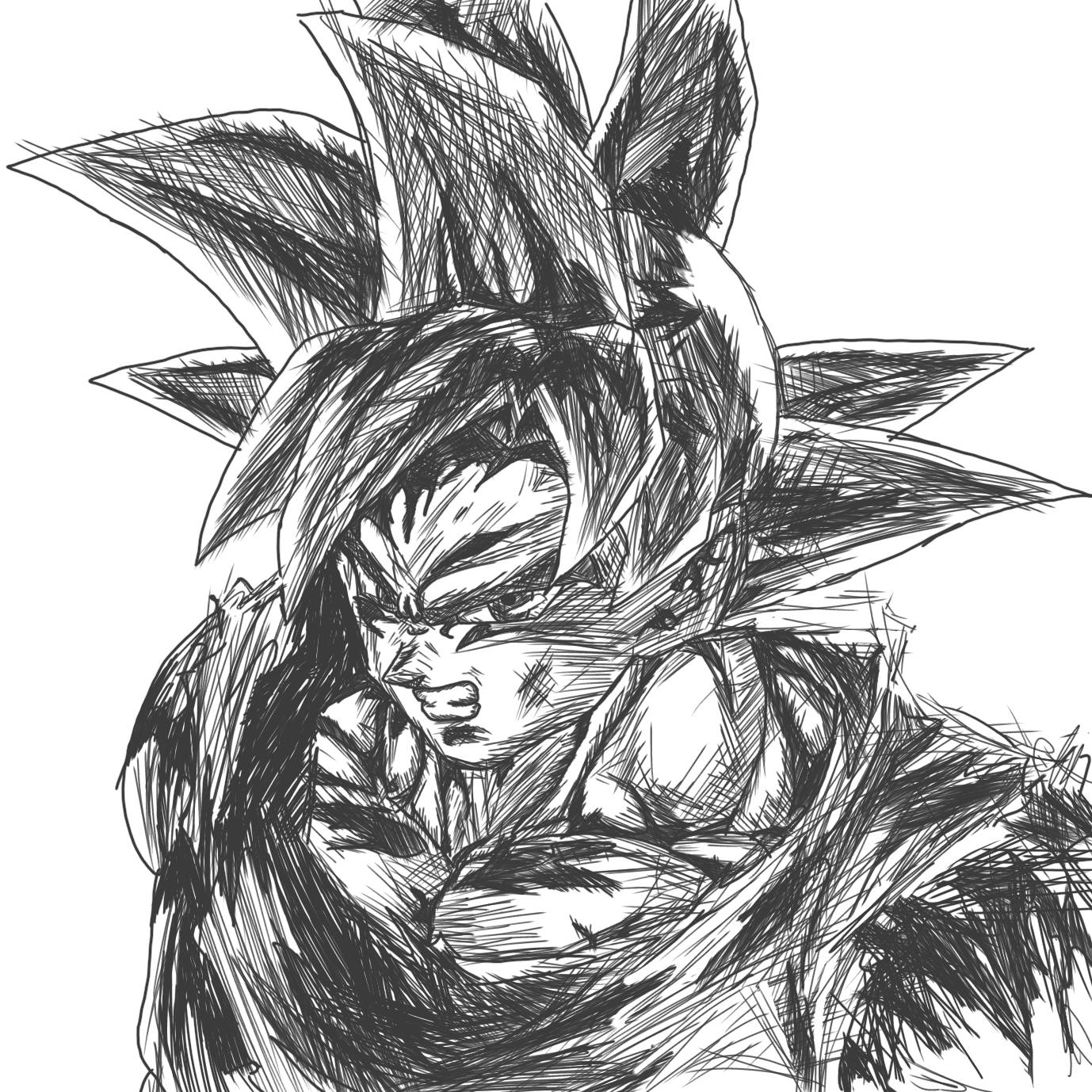 Goku SSJ Kai Lineart by SnaKou on DeviantArt