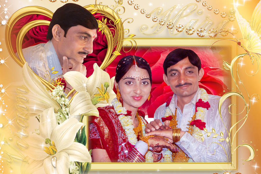 Indian Wedding couple frame