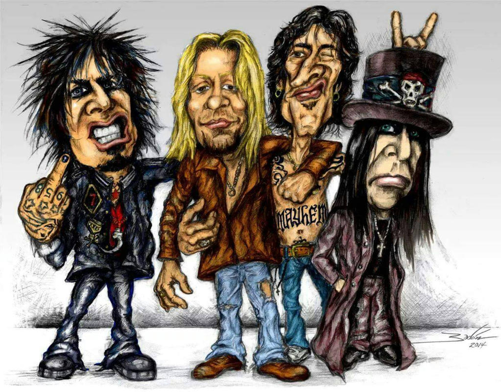 Motley Crue caricature by ftorres73 on DeviantArt