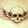 Skull with wings