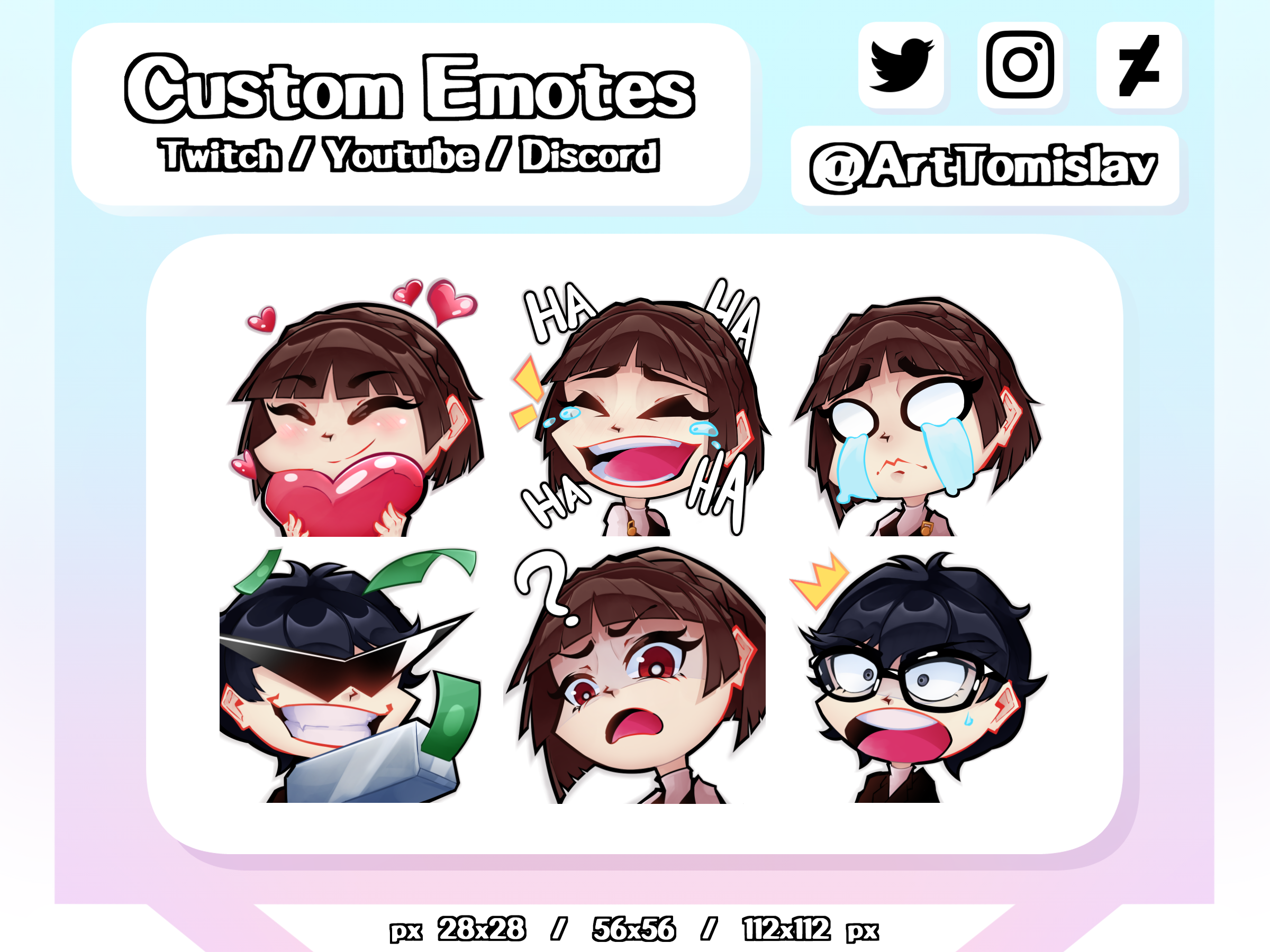 Twitch Emotes - Persona 5 by ArtTomislav on DeviantArt
