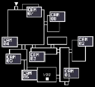 RSpace27 on X: Made a Fnaf camera map for my #FNAF fangame   / X