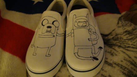 Black and White Aventure Time Shoes!