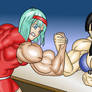 Armwrestling : Chichi vs Bulma