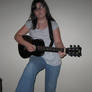 Girl and Guitar Stock