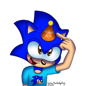 Look! I got a hat! (Birthday drawing for Aaron)