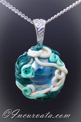 Glass Garden Polymer Clay Pendant