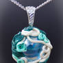 Glass Garden Polymer Clay Pendant