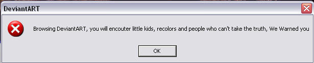 Windows XP deviantART warning by Monkey-Sensei on DeviantArt
