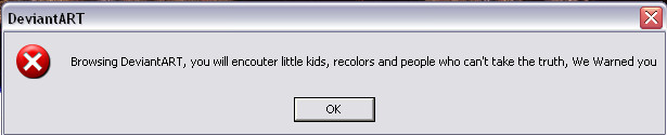 Windows XP deviantART warning by Monkey-Sensei on DeviantArt