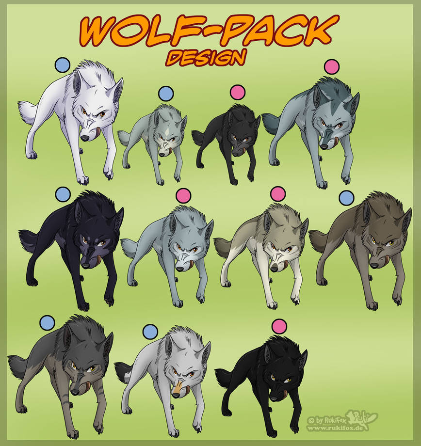 wolf pack design by RukiFox on DeviantArt