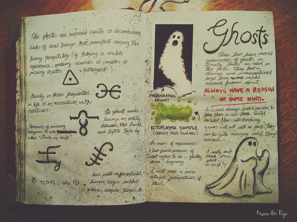 Ghostface Journal Ghosts - Journal 3 Gravity Falls by KisaraAkiRyu on DeviantArt
