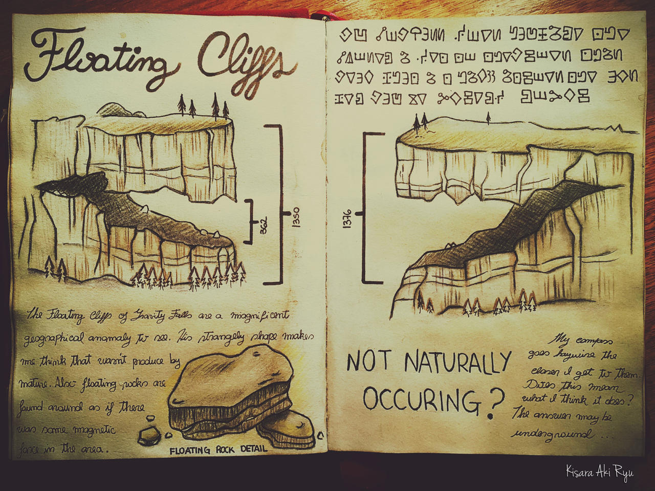 Floating Cliffs Journal 1 Gravity Falls by KisaraAkiRyu on DeviantArt