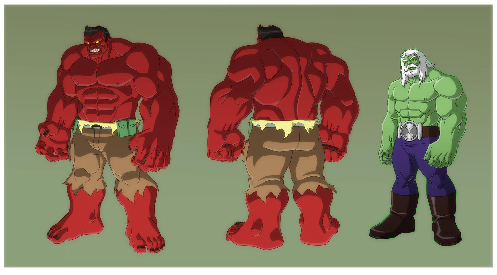 HAS: GAMMA RED HULK Turns and MAESTRO by Jerome-K-Moore on DeviantArt